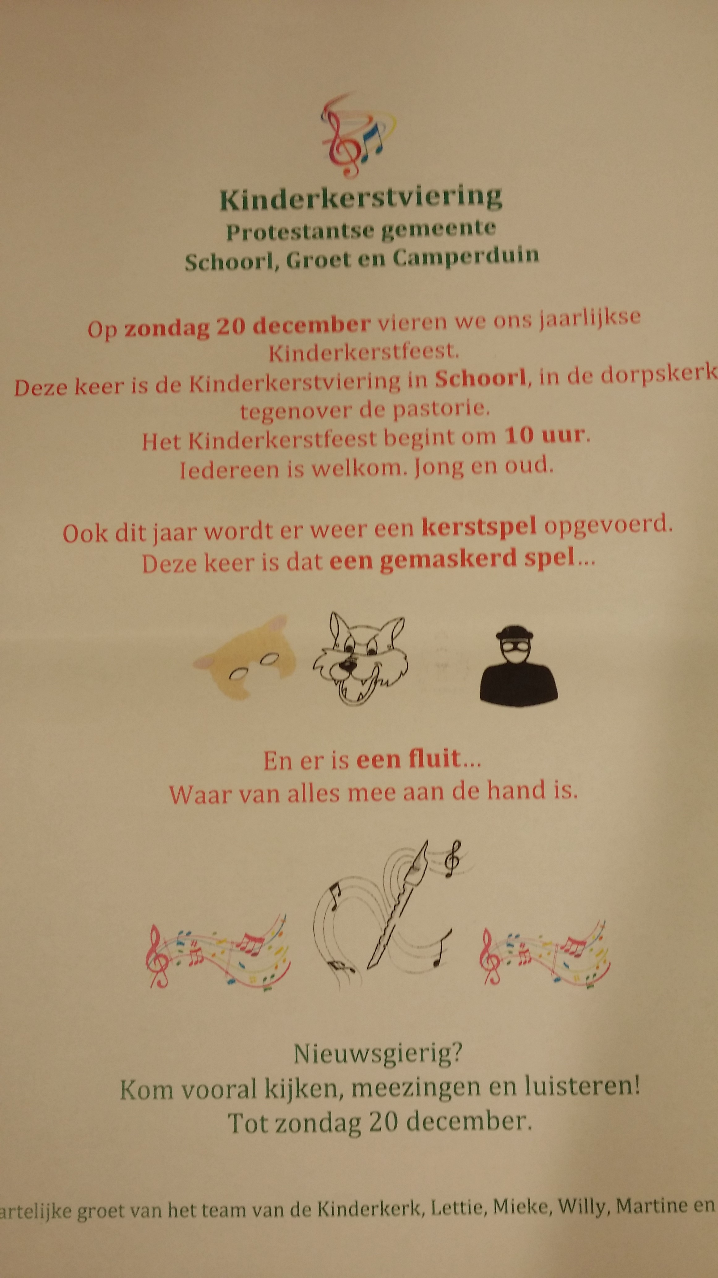 Kinderkerstspel op 20 december in Dorpskerk Schoorl