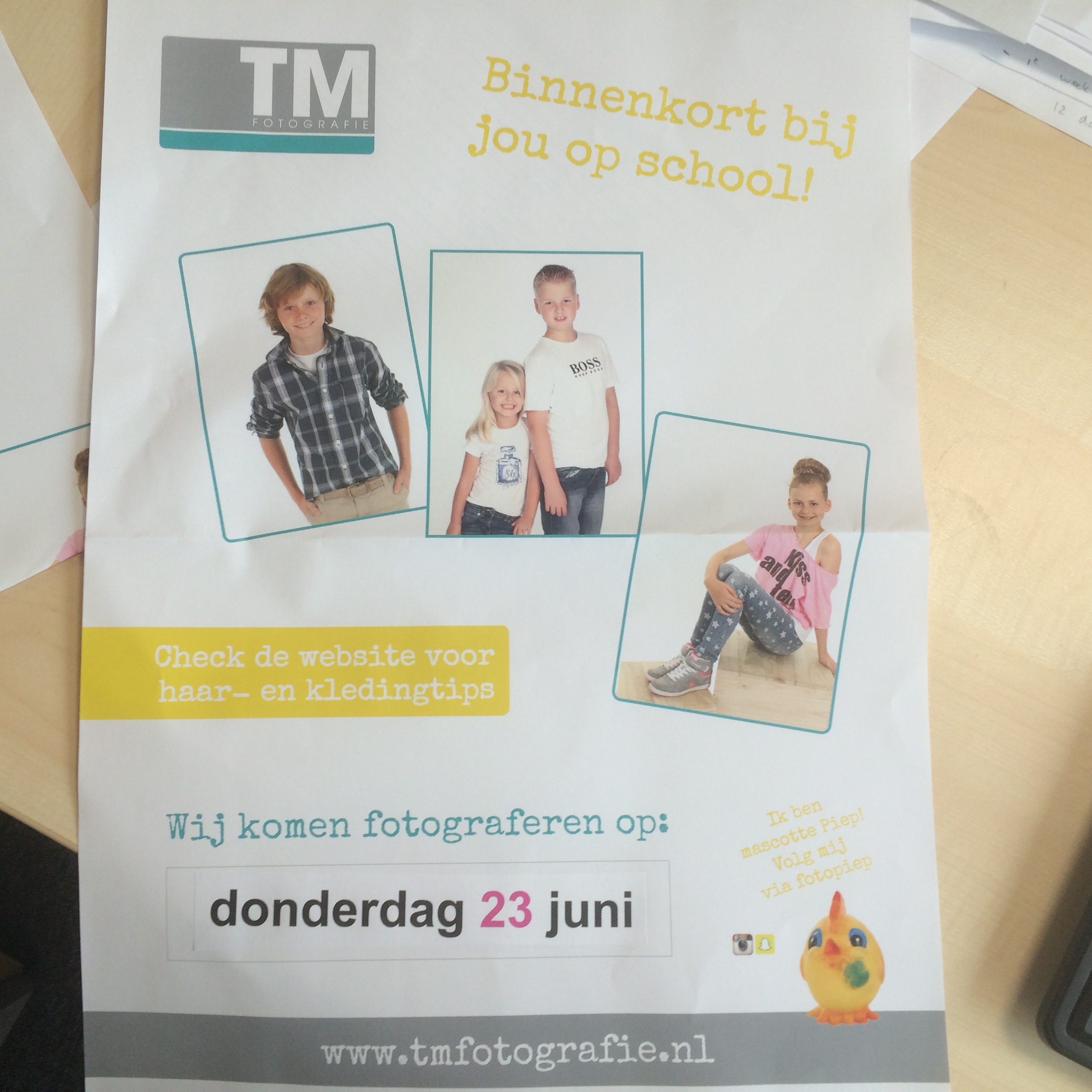 Bericht van de schoolfotografes.