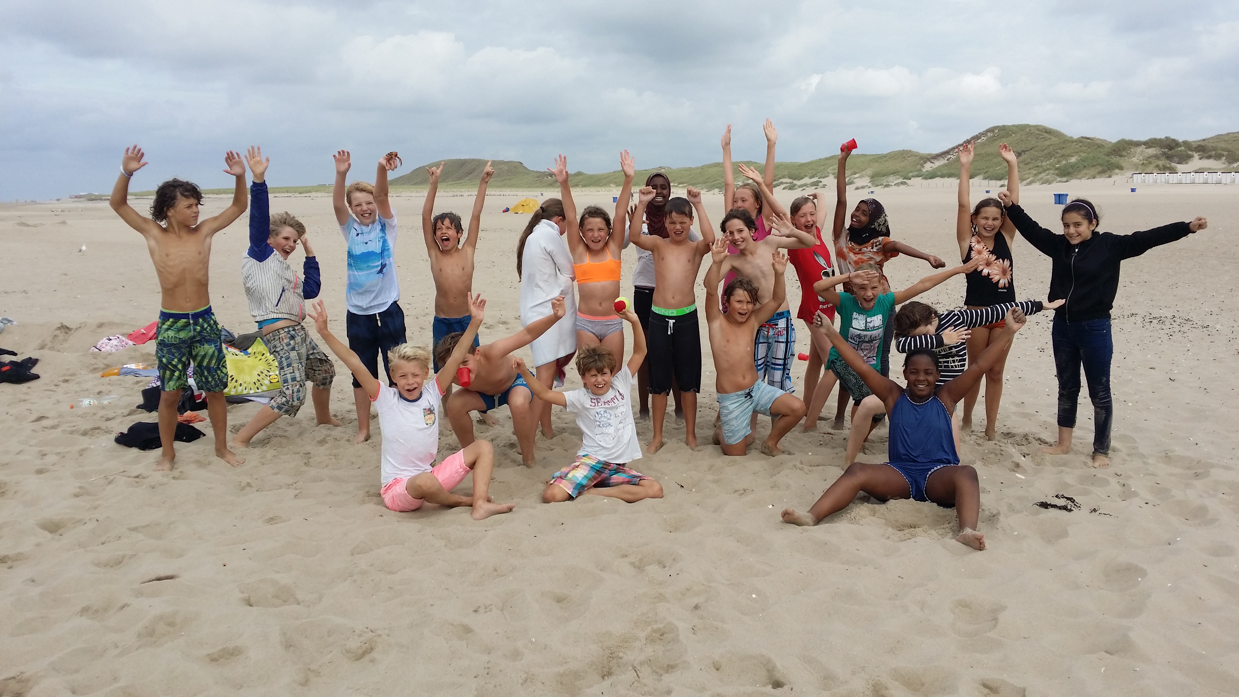 groep 7 naar het strand