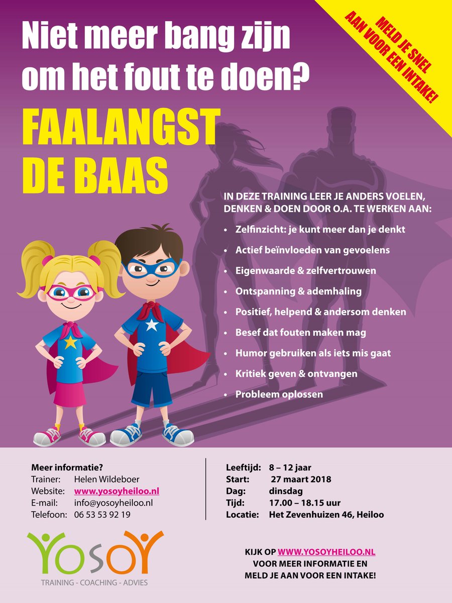 Faalangst de Baas!